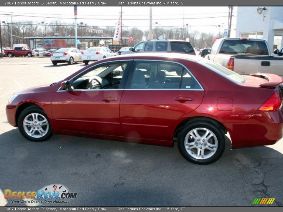 2007 Honda Accord EX Sedan Moroccan Red Pearl / Gray Photo #8