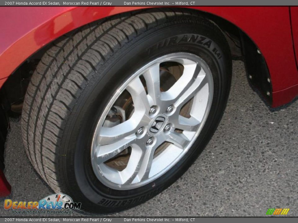 2007 Honda Accord EX Sedan Moroccan Red Pearl / Gray Photo #9