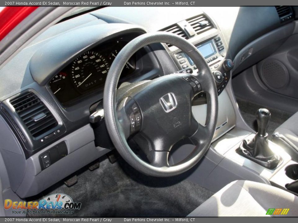 2007 Honda Accord EX Sedan Moroccan Red Pearl / Gray Photo #10