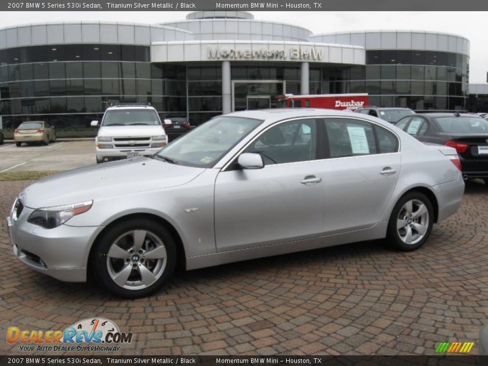 2007 BMW 5 Series 530i Sedan Titanium Silver Metallic / Black Photo #1