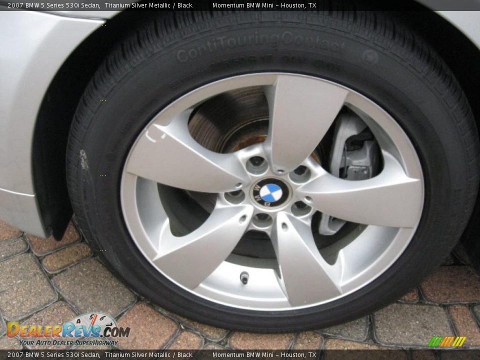 2007 BMW 5 Series 530i Sedan Titanium Silver Metallic / Black Photo #4