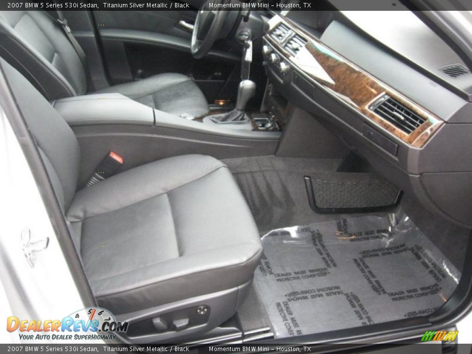 2007 BMW 5 Series 530i Sedan Titanium Silver Metallic / Black Photo #9
