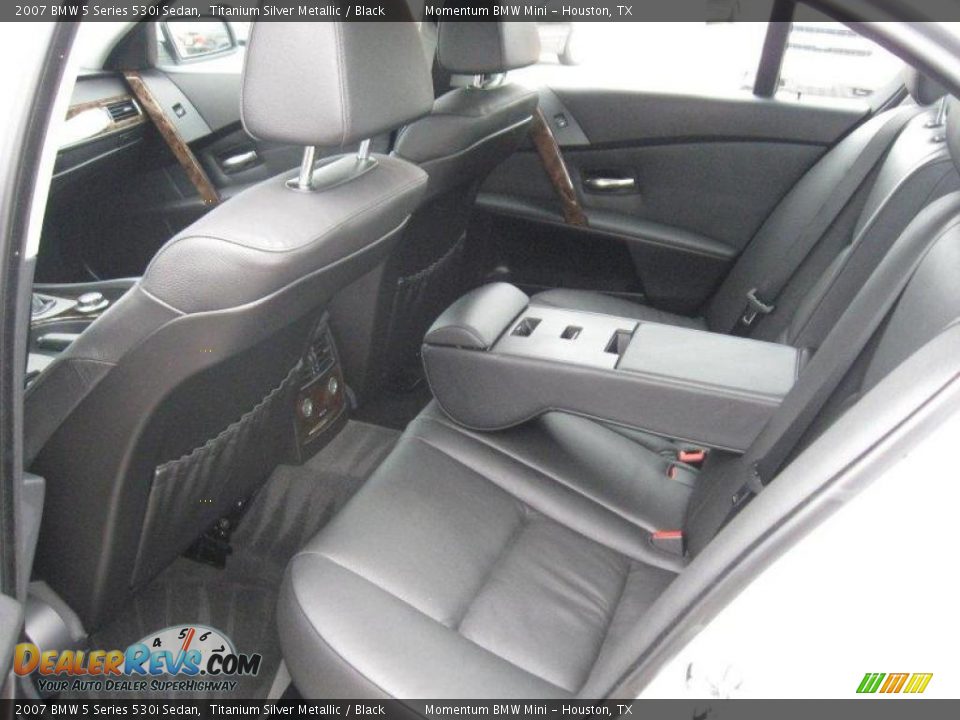 2007 BMW 5 Series 530i Sedan Titanium Silver Metallic / Black Photo #12