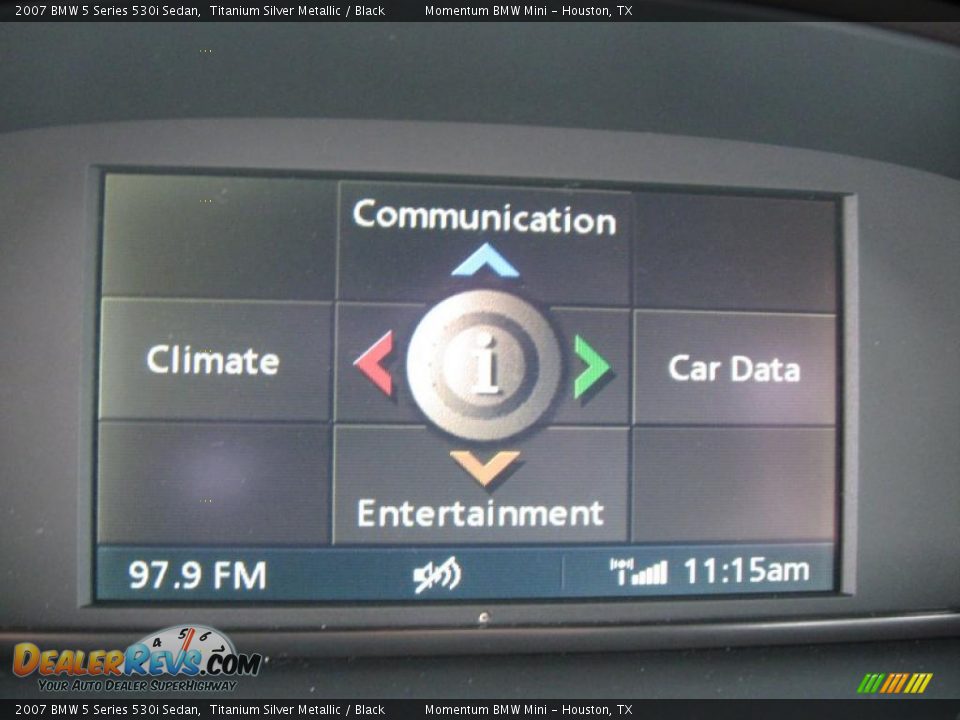 2007 BMW 5 Series 530i Sedan Titanium Silver Metallic / Black Photo #16