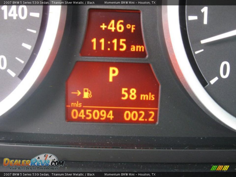 2007 BMW 5 Series 530i Sedan Titanium Silver Metallic / Black Photo #17