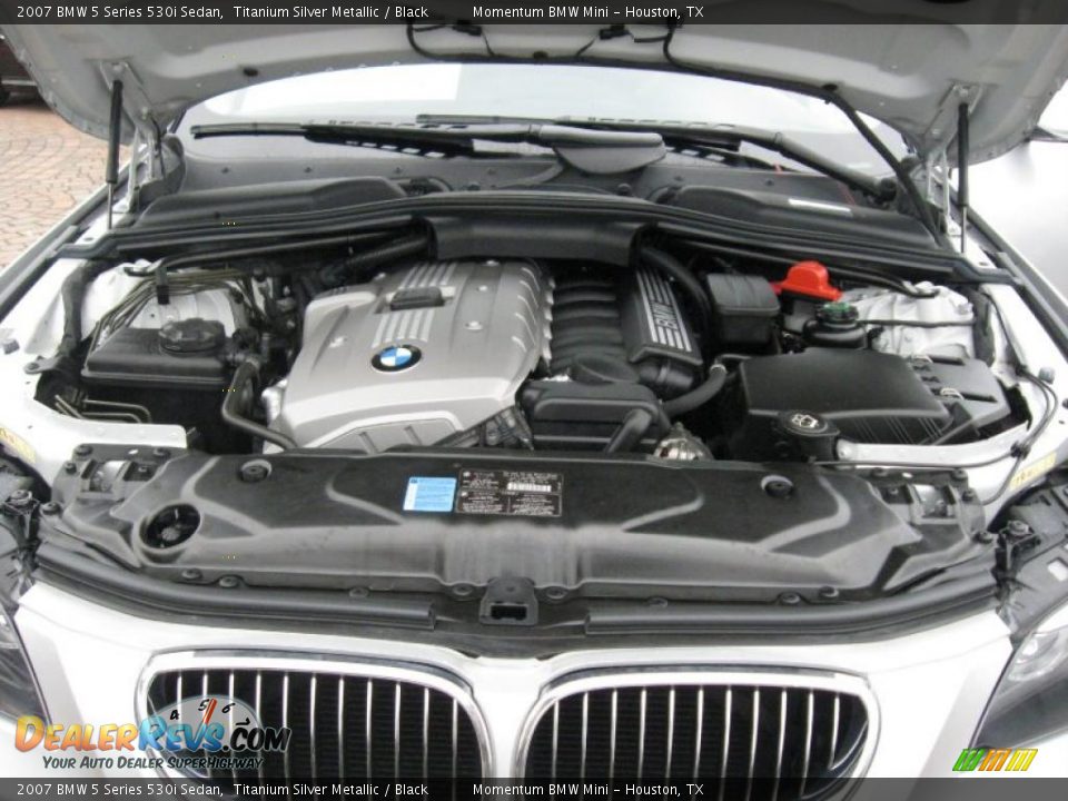 2007 BMW 5 Series 530i Sedan Titanium Silver Metallic / Black Photo #19