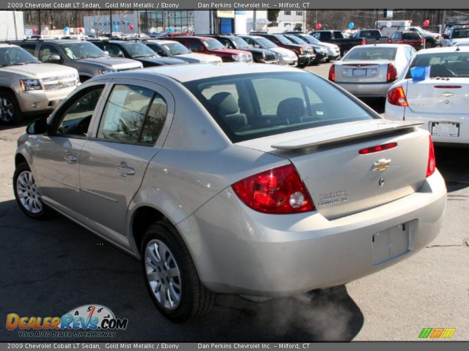 2009 Chevrolet Cobalt LT Sedan Gold Mist Metallic / Ebony Photo #7