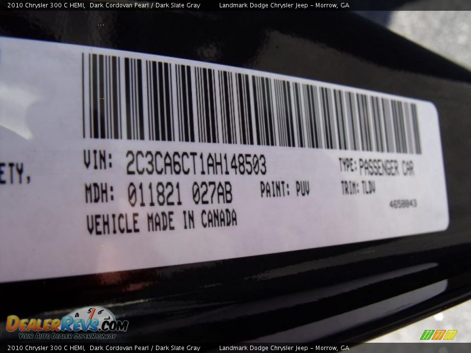 2010 Chrysler 300 C HEMI Dark Cordovan Pearl / Dark Slate Gray Photo #15
