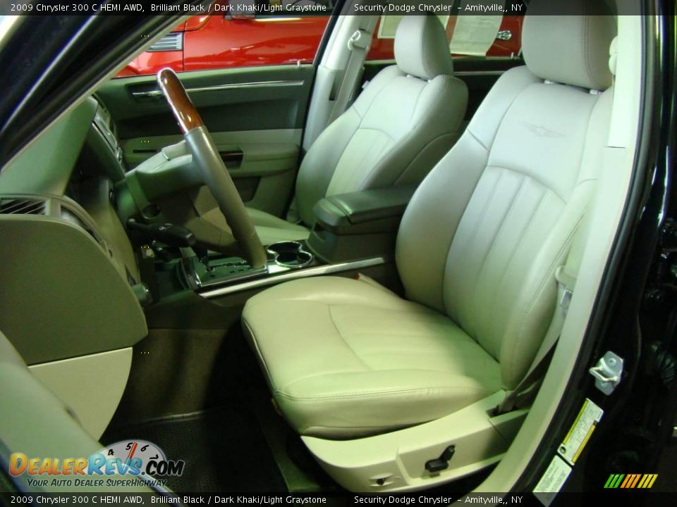 2009 Chrysler 300 C HEMI AWD Brilliant Black / Dark Khaki/Light Graystone Photo #6
