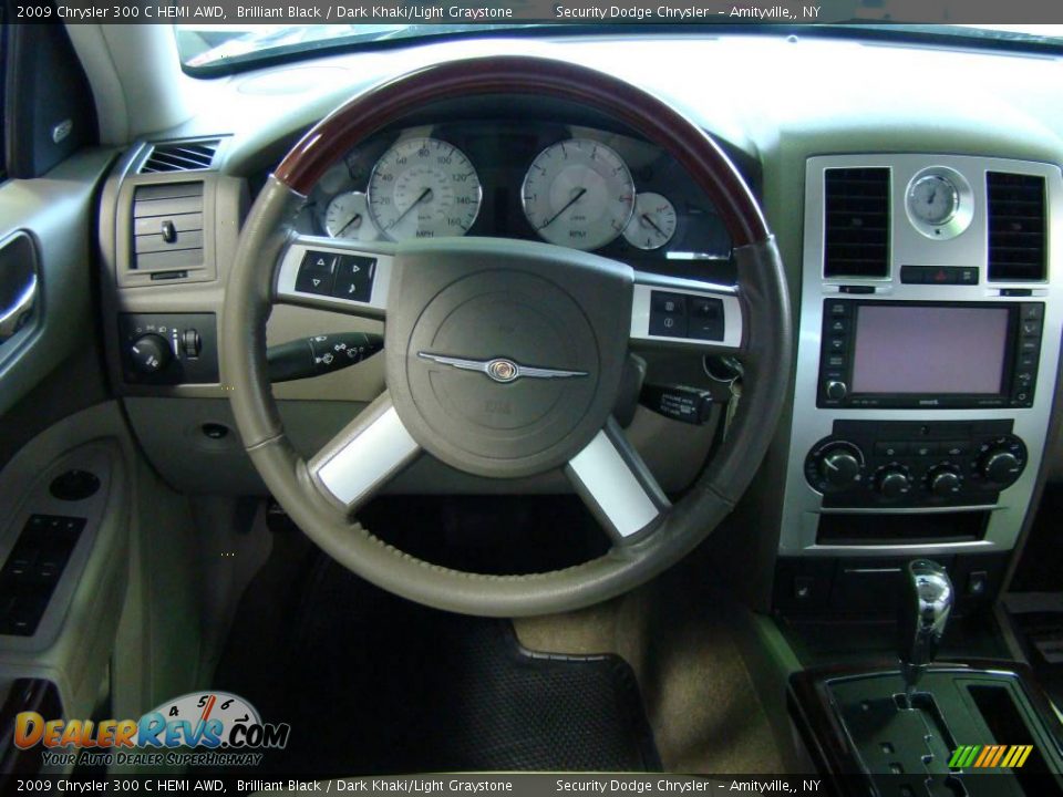 2009 Chrysler 300 C HEMI AWD Brilliant Black / Dark Khaki/Light Graystone Photo #8