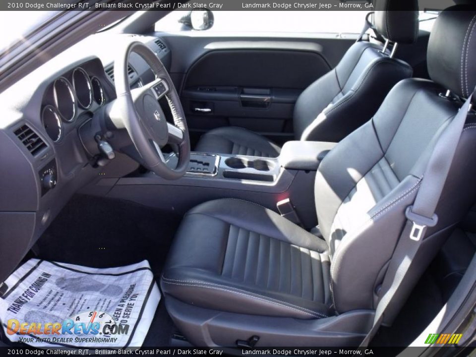 2010 Dodge Challenger R/T Brilliant Black Crystal Pearl / Dark Slate Gray Photo #8