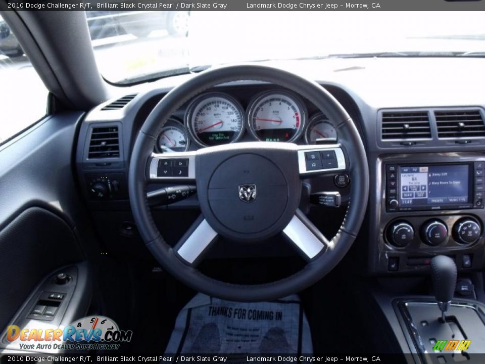 2010 Dodge Challenger R/T Brilliant Black Crystal Pearl / Dark Slate Gray Photo #12