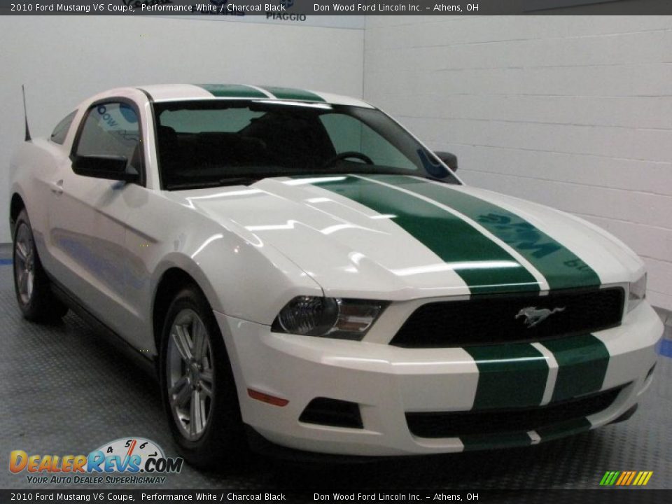 2010 Ford Mustang V6 Coupe Performance White / Charcoal Black Photo #1