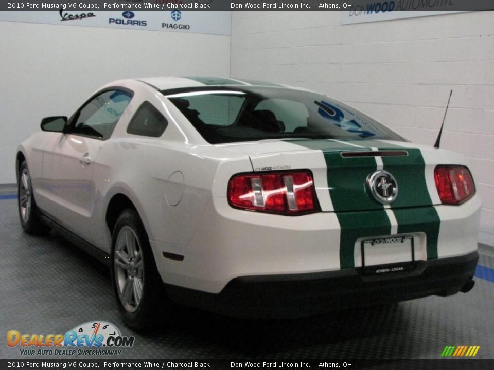 2010 Ford Mustang V6 Coupe Performance White / Charcoal Black Photo #3
