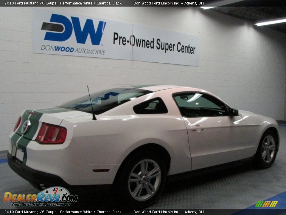 2010 Ford Mustang V6 Coupe Performance White / Charcoal Black Photo #4