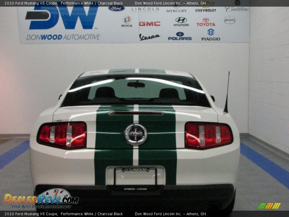 2010 Ford Mustang V6 Coupe Performance White / Charcoal Black Photo #8