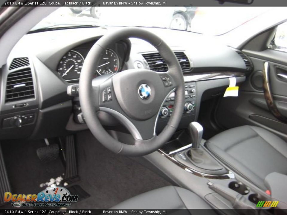 2010 BMW 1 Series 128i Coupe Jet Black / Black Photo #9