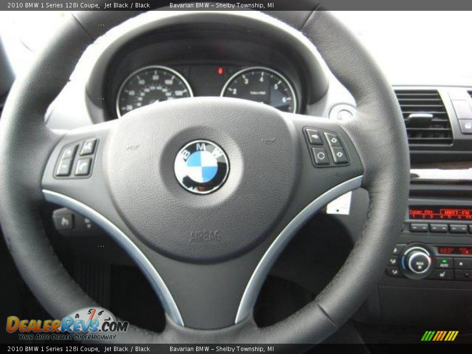 2010 BMW 1 Series 128i Coupe Jet Black / Black Photo #15