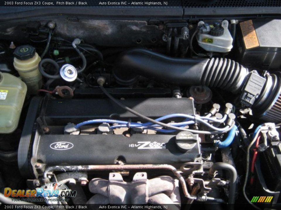 2003 Ford Focus ZX3 Coupe Pitch Black / Black Photo #14