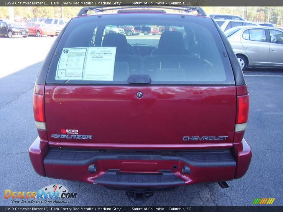 1999 Chevrolet Blazer LS Dark Cherry Red Metallic / Medium Gray Photo #6