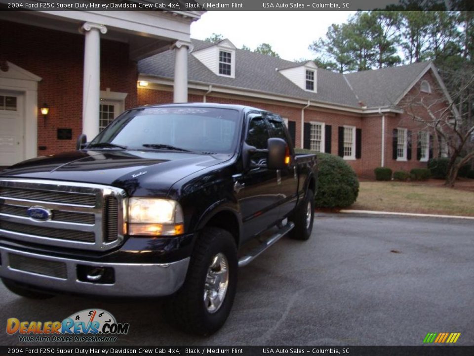 2004 Ford F250 Super Duty Harley Davidson Crew Cab 4x4 Black / Medium Flint Photo #2