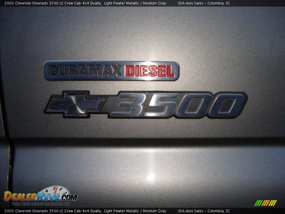 2003 Chevrolet Silverado 3500 LS Crew Cab 4x4 Dually Light Pewter Metallic / Medium Gray Photo #8