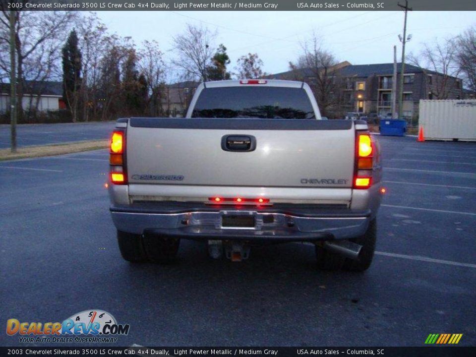 2003 Chevrolet Silverado 3500 LS Crew Cab 4x4 Dually Light Pewter Metallic / Medium Gray Photo #9