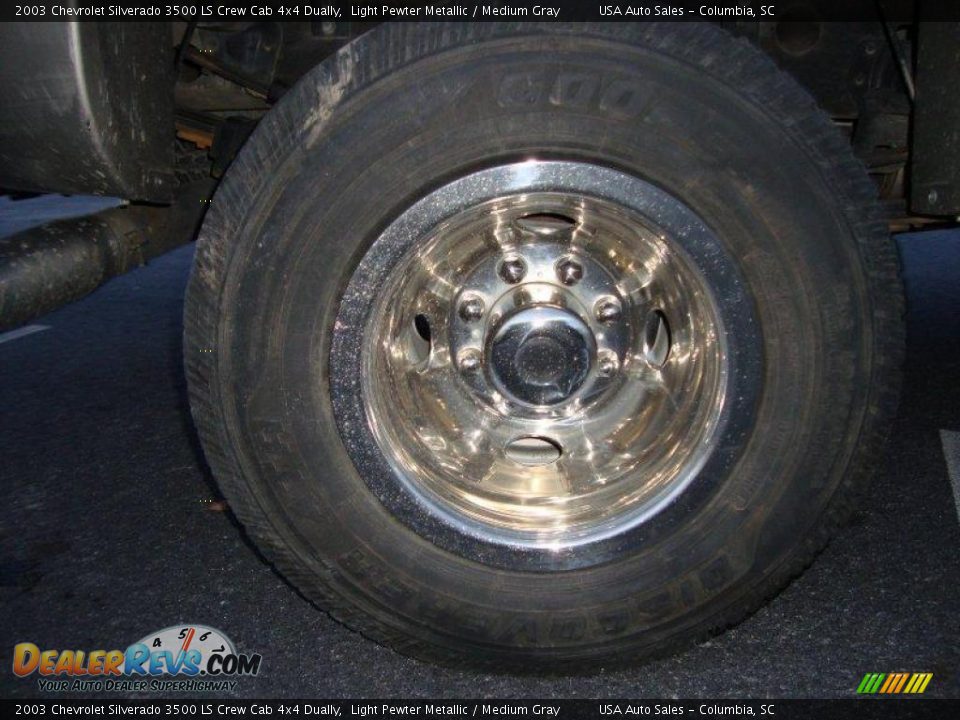 2003 Chevrolet Silverado 3500 LS Crew Cab 4x4 Dually Light Pewter Metallic / Medium Gray Photo #11