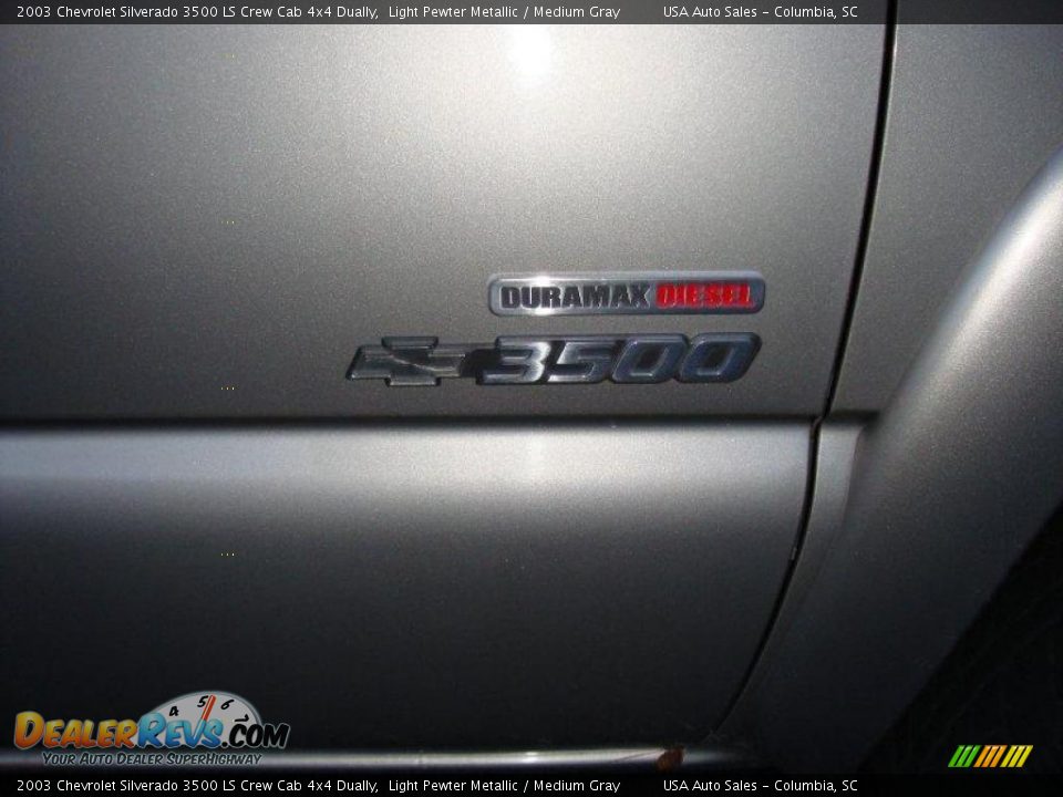 2003 Chevrolet Silverado 3500 LS Crew Cab 4x4 Dually Light Pewter Metallic / Medium Gray Photo #13