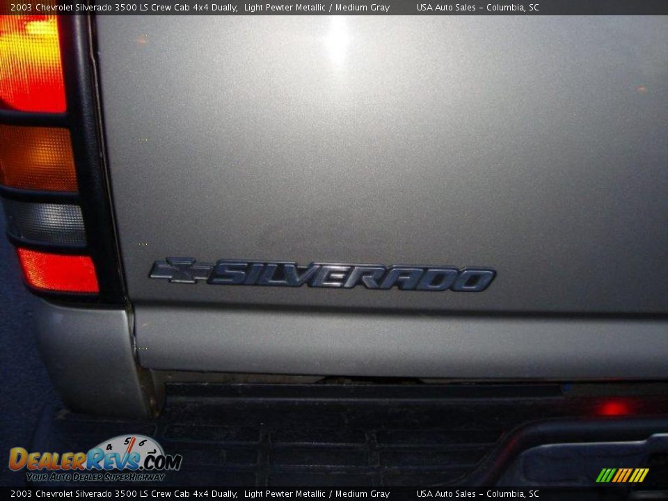 2003 Chevrolet Silverado 3500 LS Crew Cab 4x4 Dually Light Pewter Metallic / Medium Gray Photo #15