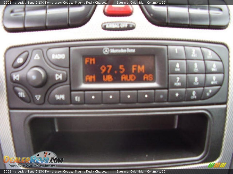 2002 Mercedes-Benz C 230 Kompressor Coupe Magma Red / Charcoal Photo #9