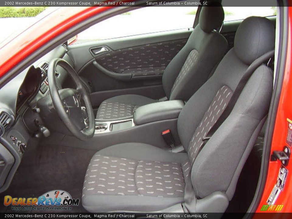 2002 Mercedes-Benz C 230 Kompressor Coupe Magma Red / Charcoal Photo #11