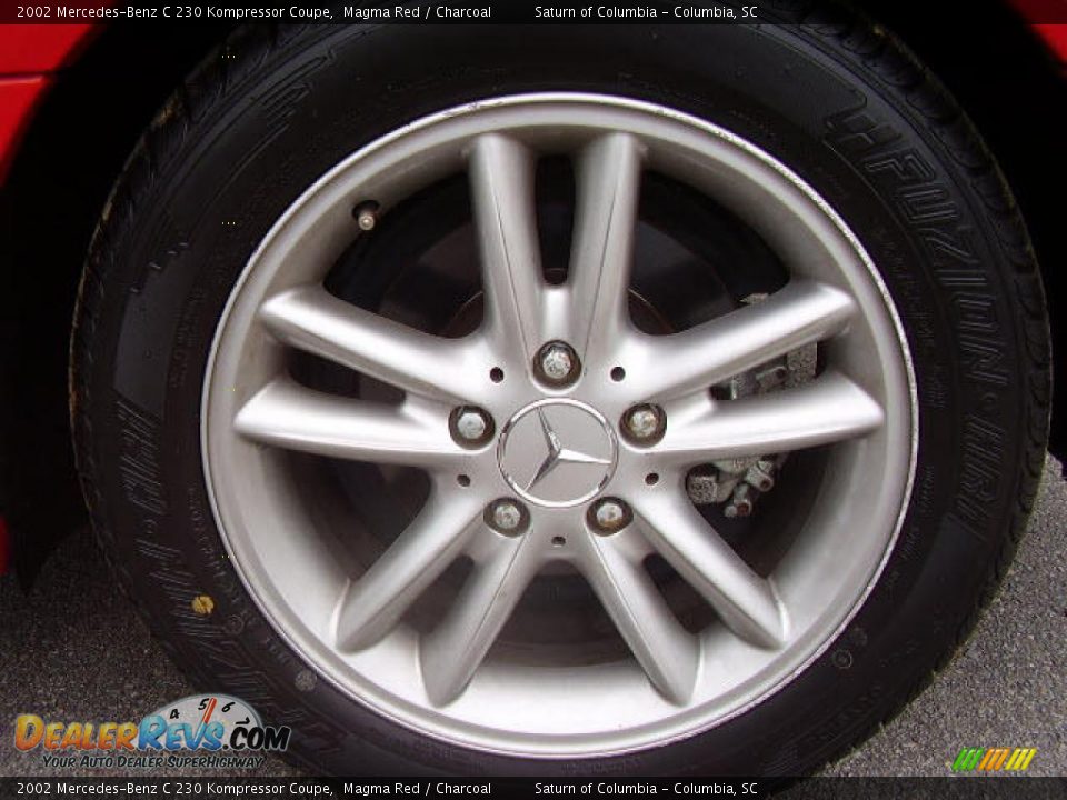 2002 Mercedes-Benz C 230 Kompressor Coupe Magma Red / Charcoal Photo #15