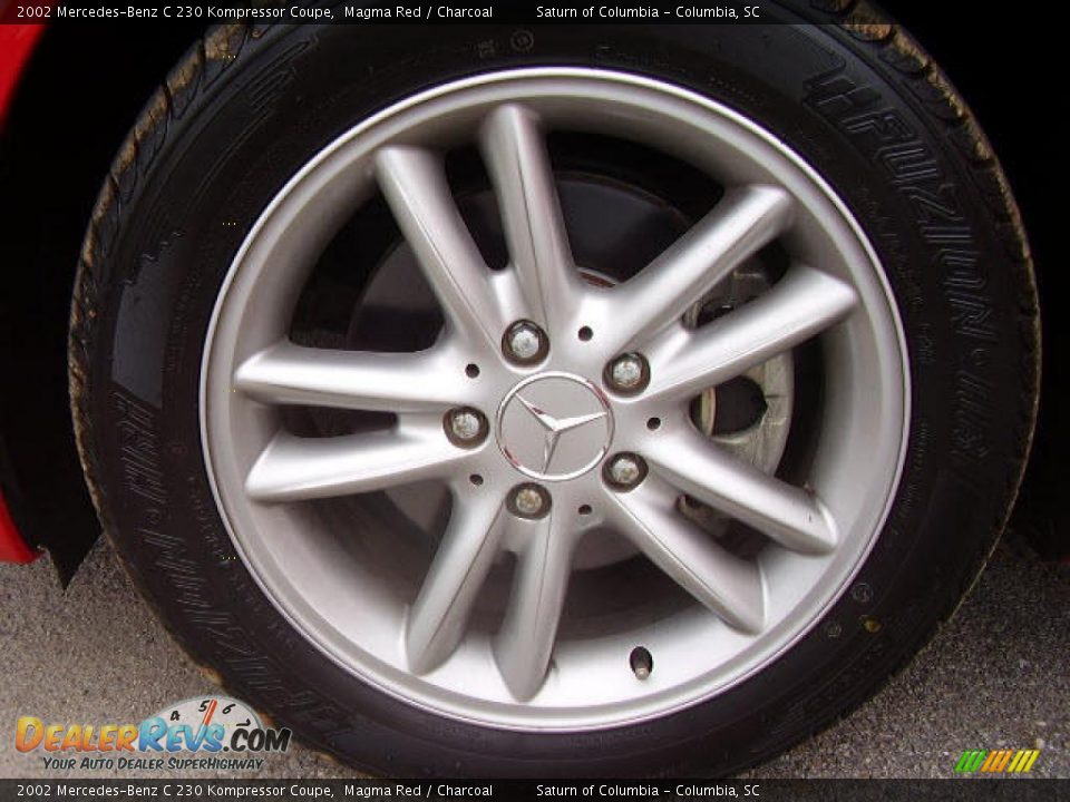 2002 Mercedes-Benz C 230 Kompressor Coupe Magma Red / Charcoal Photo #16