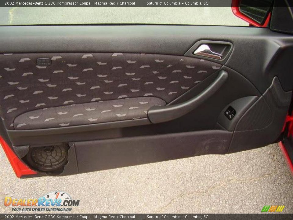2002 Mercedes-Benz C 230 Kompressor Coupe Magma Red / Charcoal Photo #21