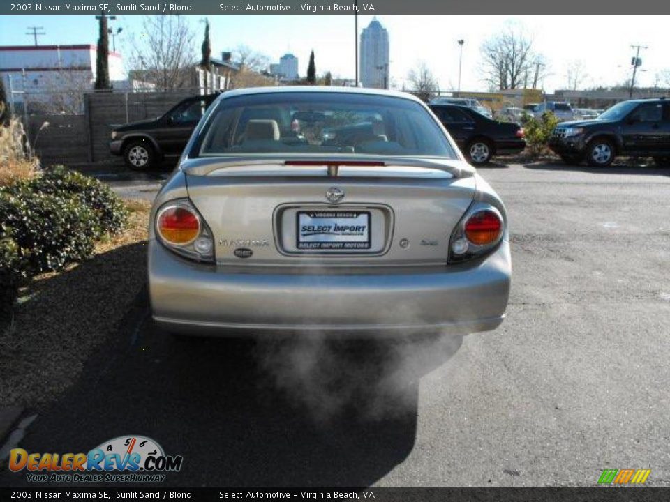 2003 Nissan Maxima SE Sunlit Sand / Blond Photo #4