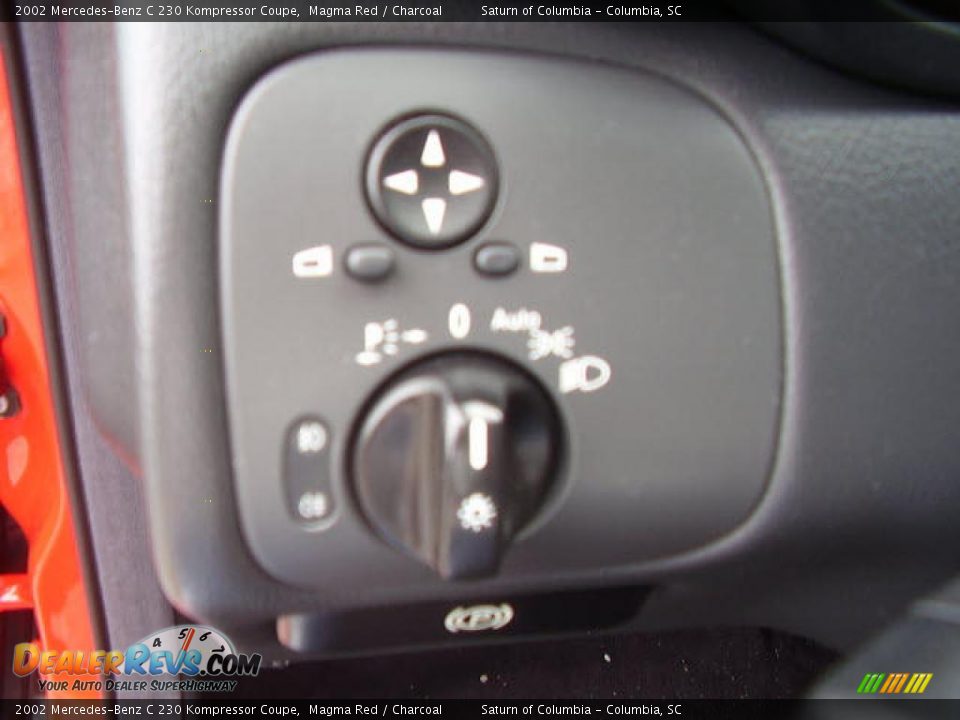 2002 Mercedes-Benz C 230 Kompressor Coupe Magma Red / Charcoal Photo #24