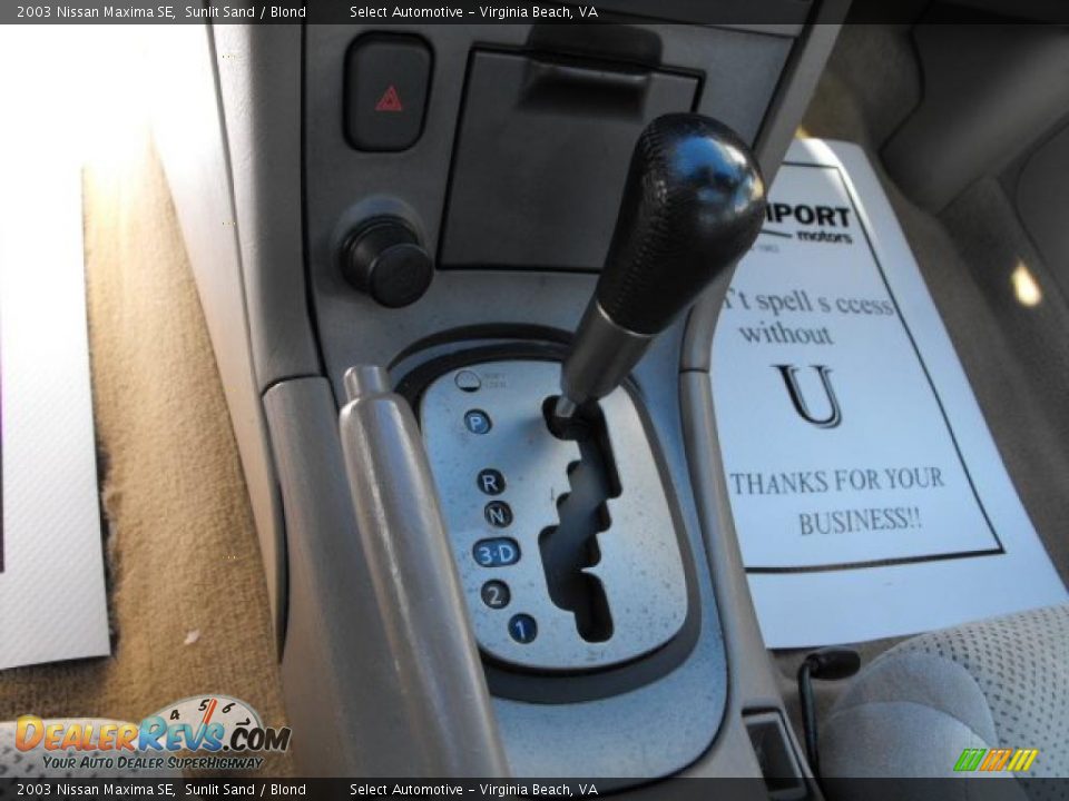 2003 Nissan Maxima SE Sunlit Sand / Blond Photo #15