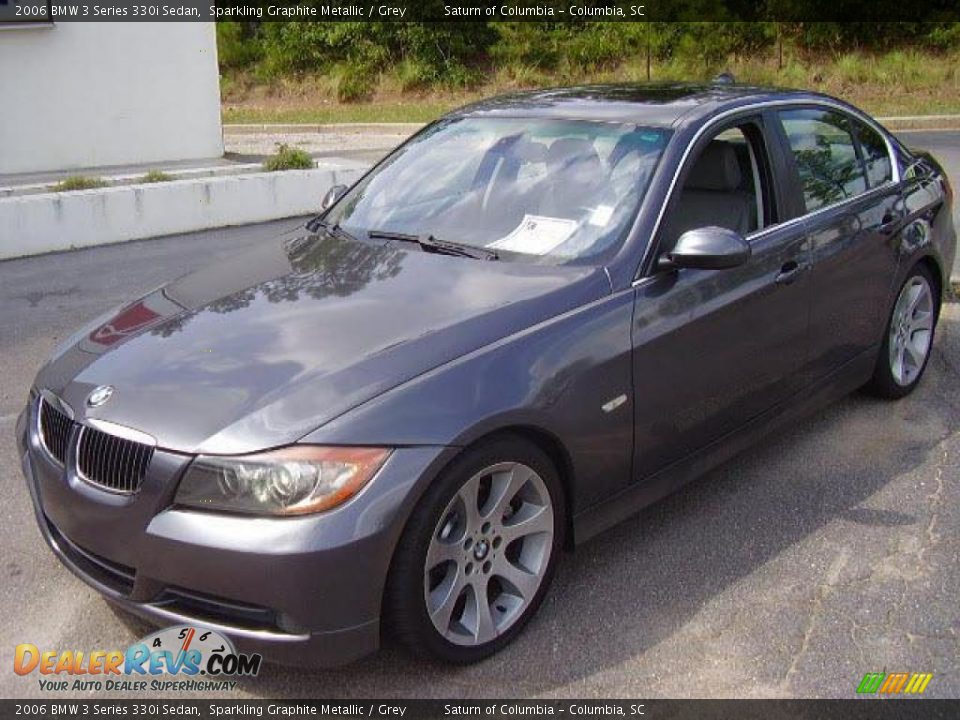 2006 BMW 3 Series 330i Sedan Sparkling Graphite Metallic / Grey Photo #2