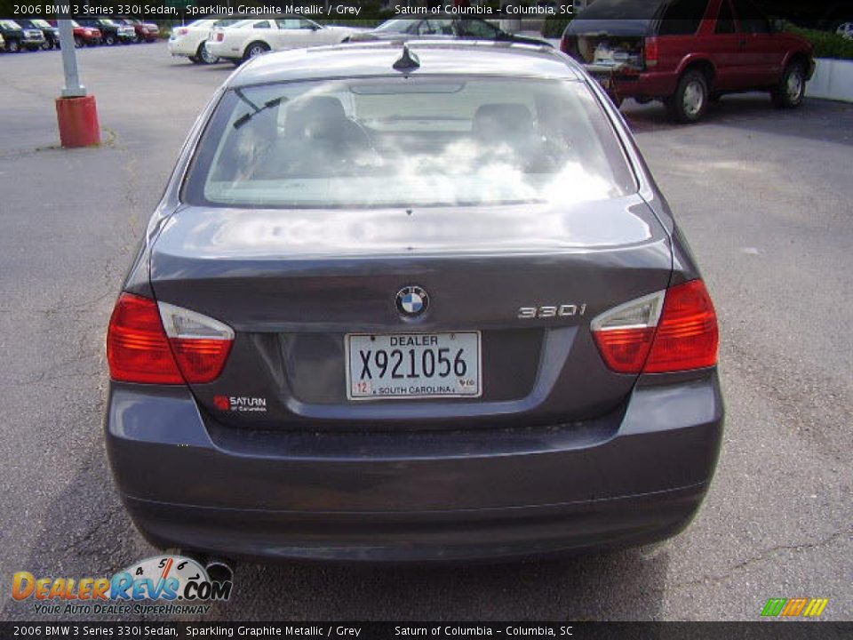 2006 BMW 3 Series 330i Sedan Sparkling Graphite Metallic / Grey Photo #6