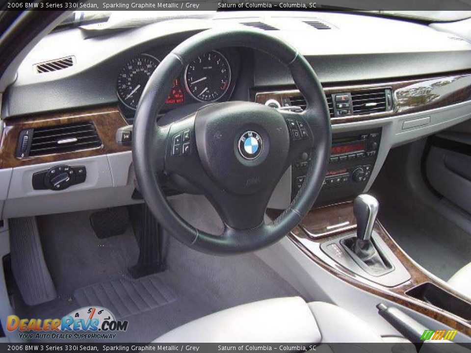2006 BMW 3 Series 330i Sedan Sparkling Graphite Metallic / Grey Photo #7