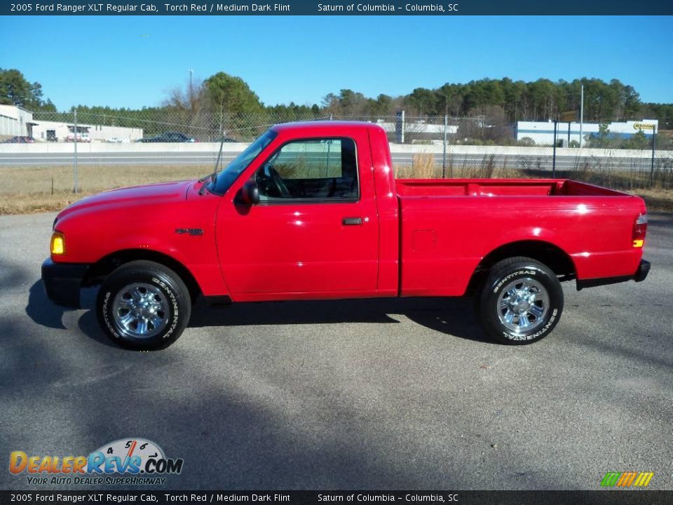 2005 Ford Ranger XLT Regular Cab Torch Red / Medium Dark Flint Photo #5