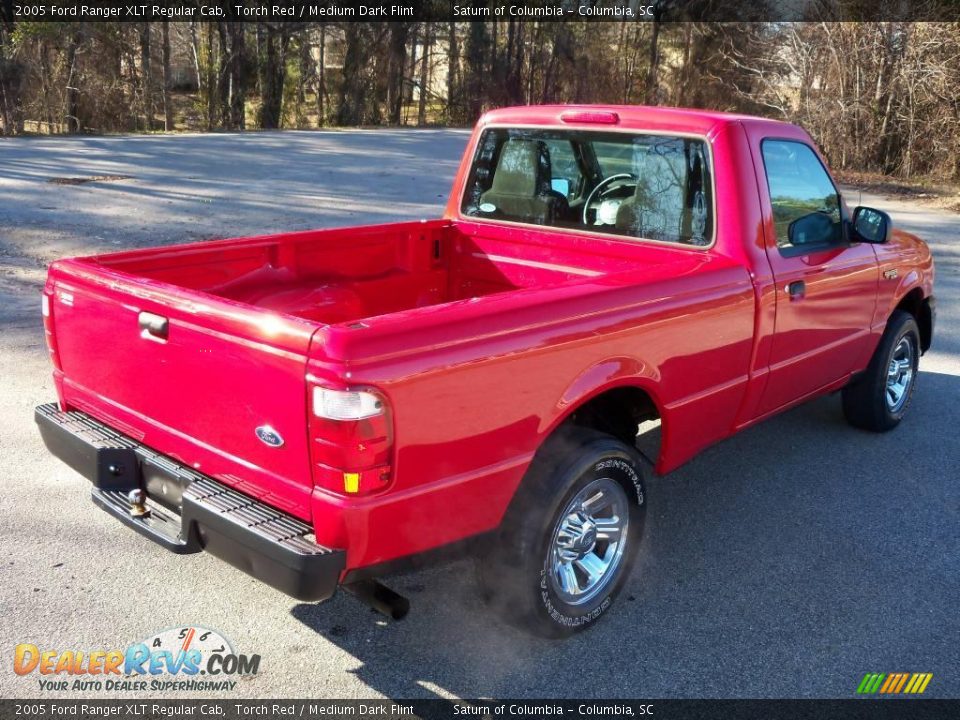 2005 Ford Ranger XLT Regular Cab Torch Red / Medium Dark Flint Photo #9