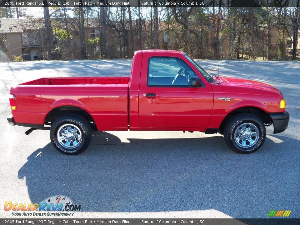 2005 Ford Ranger XLT Regular Cab Torch Red / Medium Dark Flint Photo #10