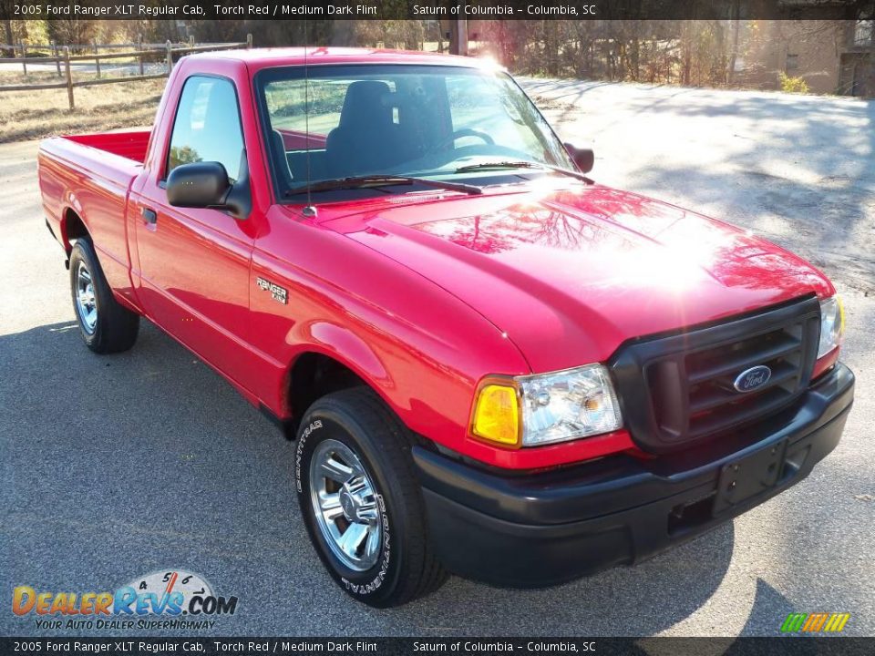 2005 Ford Ranger XLT Regular Cab Torch Red / Medium Dark Flint Photo #11