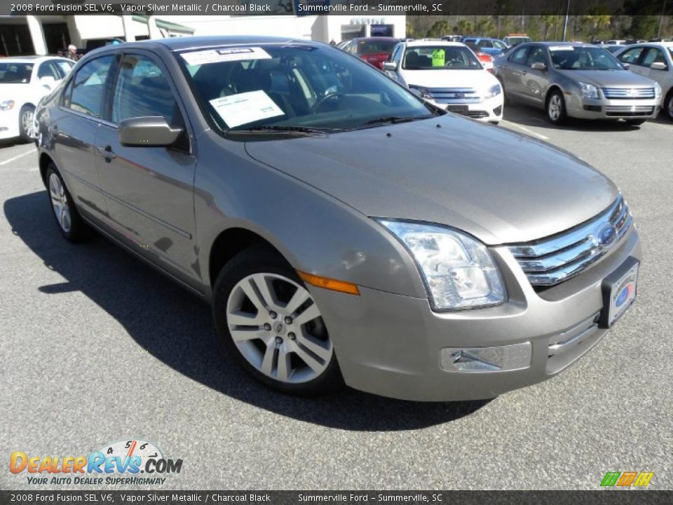 2008 Ford Fusion SEL V6 Vapor Silver Metallic / Charcoal Black Photo #1