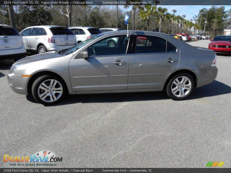 2008 Ford Fusion SEL V6 Vapor Silver Metallic / Charcoal Black Photo #2