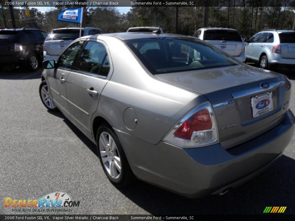 2008 Ford Fusion SEL V6 Vapor Silver Metallic / Charcoal Black Photo #16