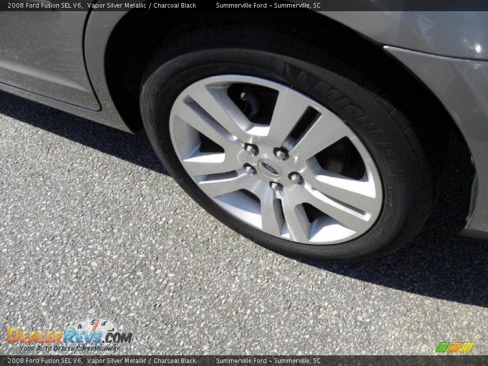 2008 Ford Fusion SEL V6 Vapor Silver Metallic / Charcoal Black Photo #17