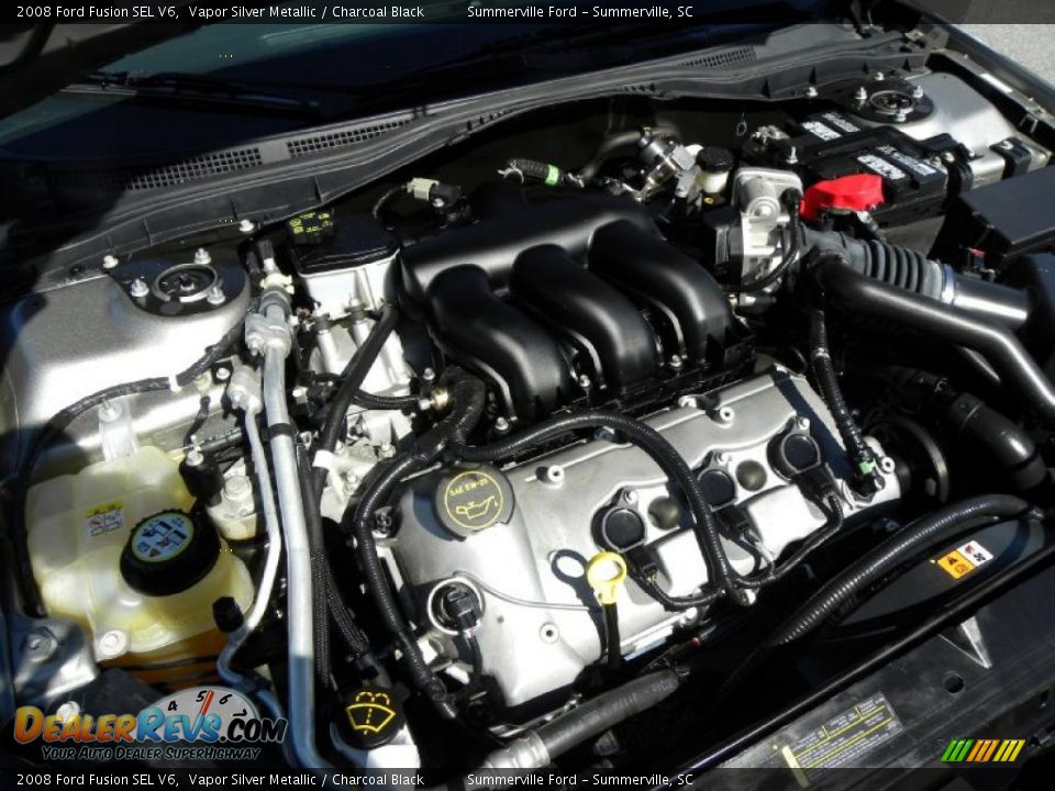 2008 Ford Fusion SEL V6 Vapor Silver Metallic / Charcoal Black Photo #19